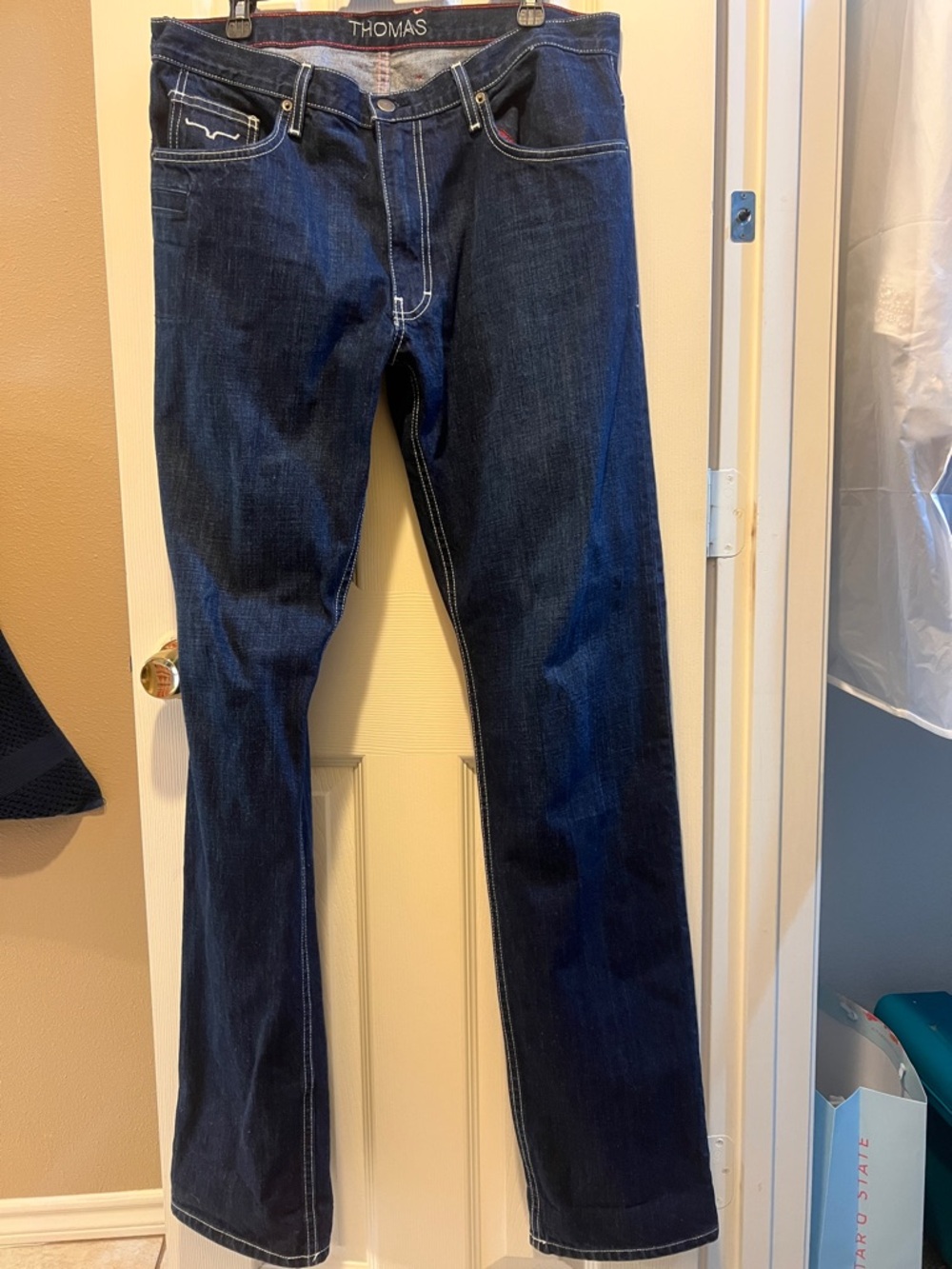 Kimes Ranch Thomas Men's Dark Blue Jeans - Picture 2 of 5